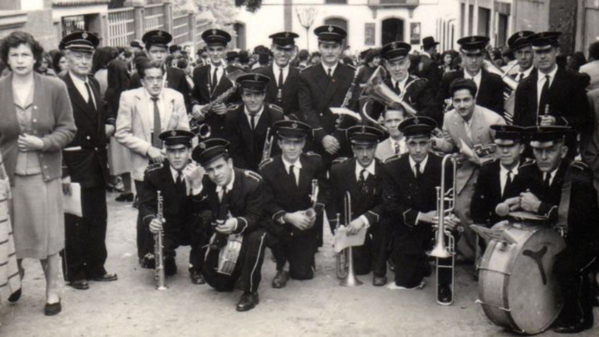 Fotografía histórica de la Banda de Música de Moya.
