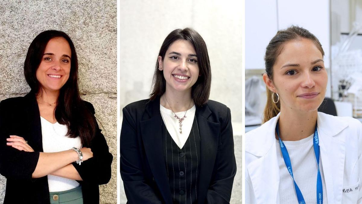 Paula Martínez, Antía Fernández e Imma Maietta, premios extraordinarios de doctorado.