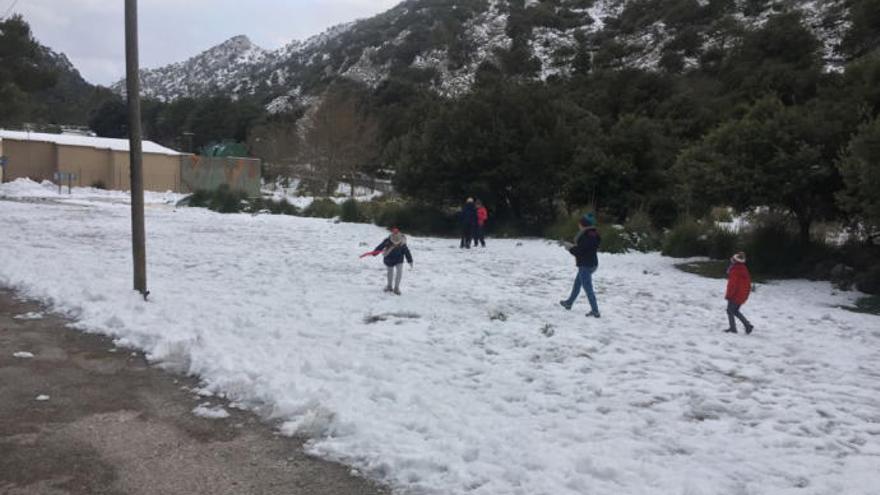 Schnee am Puig Major.