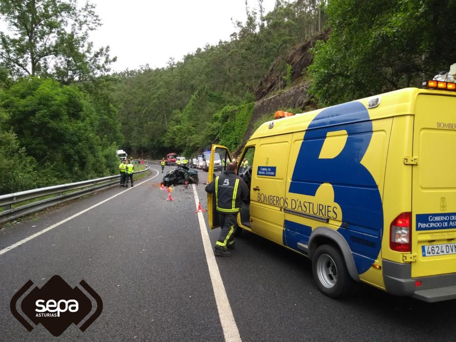 Accidente en San Tirso de Abres