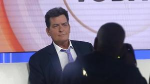 Charlie Sheen, en el estudio del programa ’Today’, donde confesó que tiene VIH.