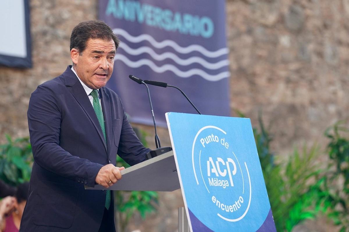 El presidente de la ACP Málaga, Juan Manuel Rosillo, este jueves en Gibralfaro.