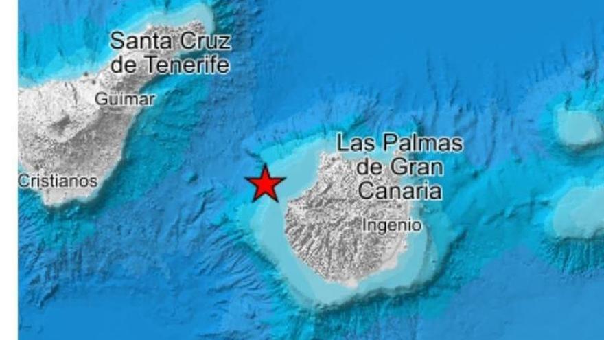 Terremoto de 3 grados frente a la costa de La Aldea