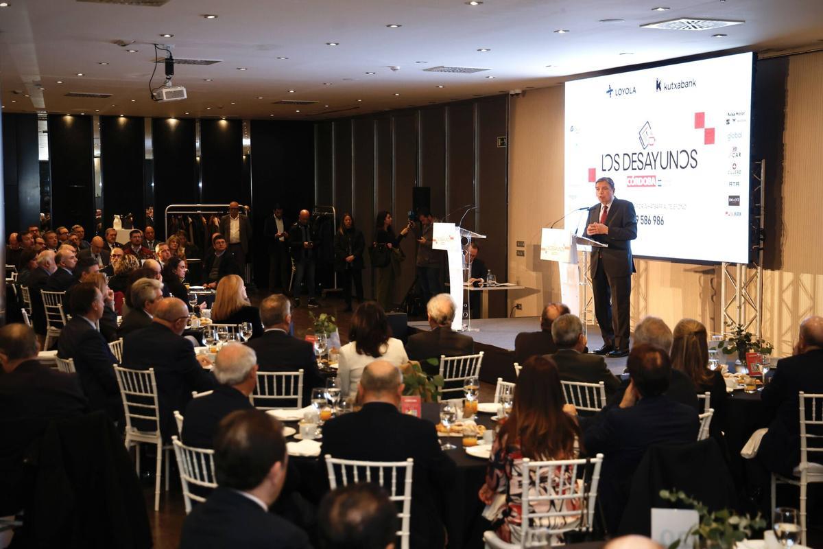 El ministro Luis Planas, este lunes durante Los desayunos de CÓRDOBA.