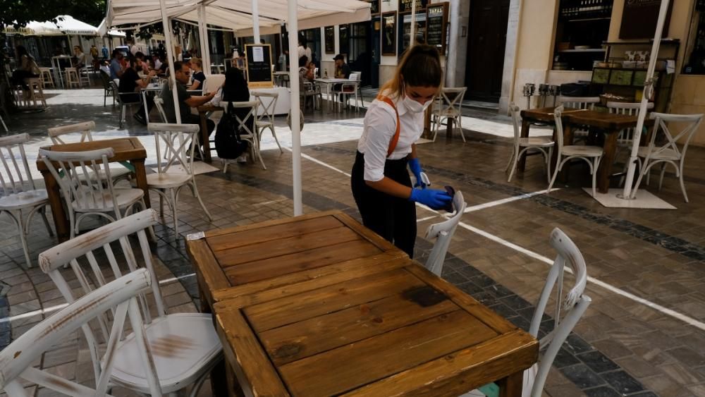 Ambiente en el Centro de Málaga y preparativos.