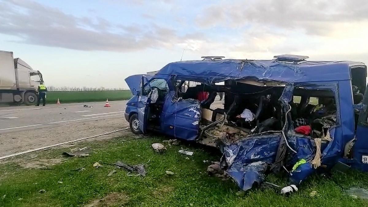 Estado en el que quedó el autobus siniestrado