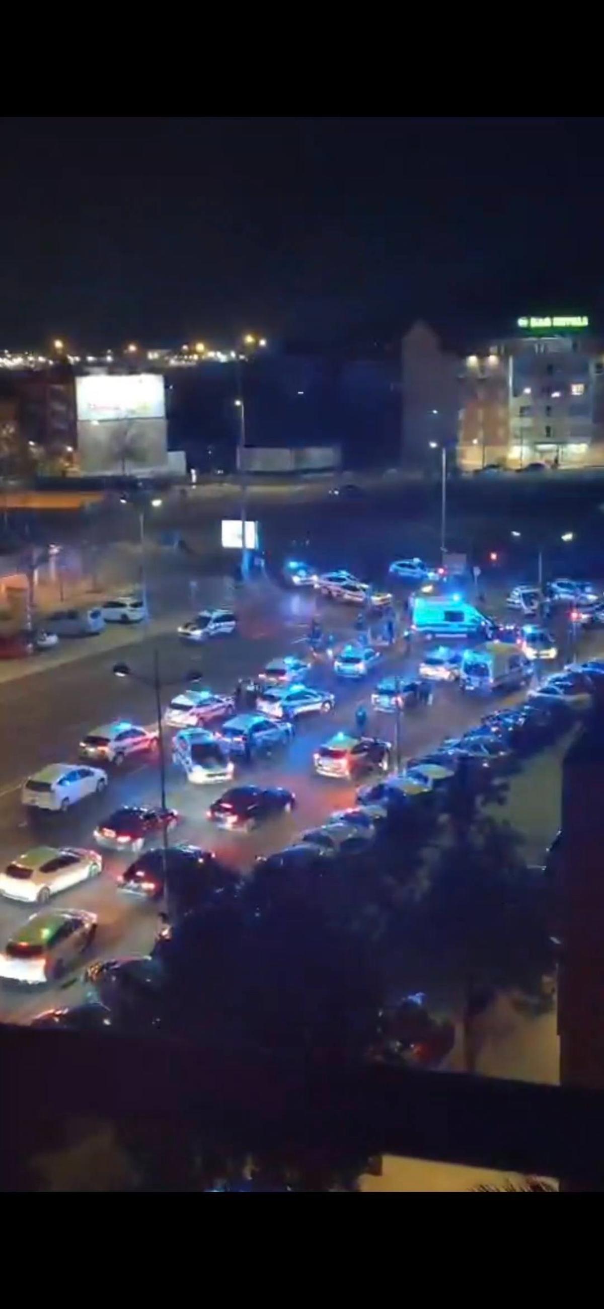 El control policial para detener al vehículo huido de la policía