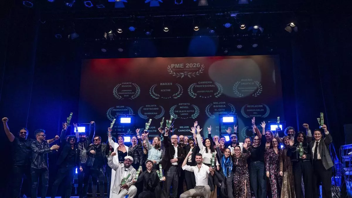 Sanguijuelas, Acetre, El Gato con Jotas y Luis Pastor brillan en Cáceres en los Premios de la Música Extremeña