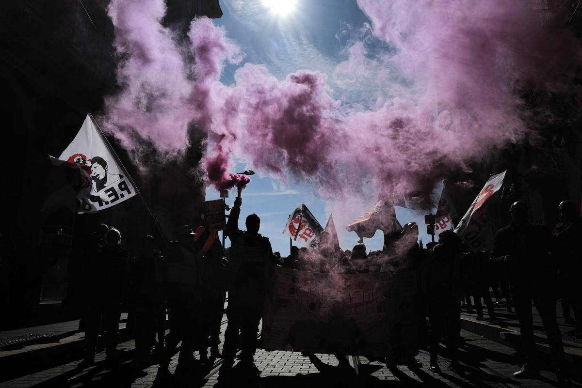 Jornada de huelgas y manifestaciones en Francia