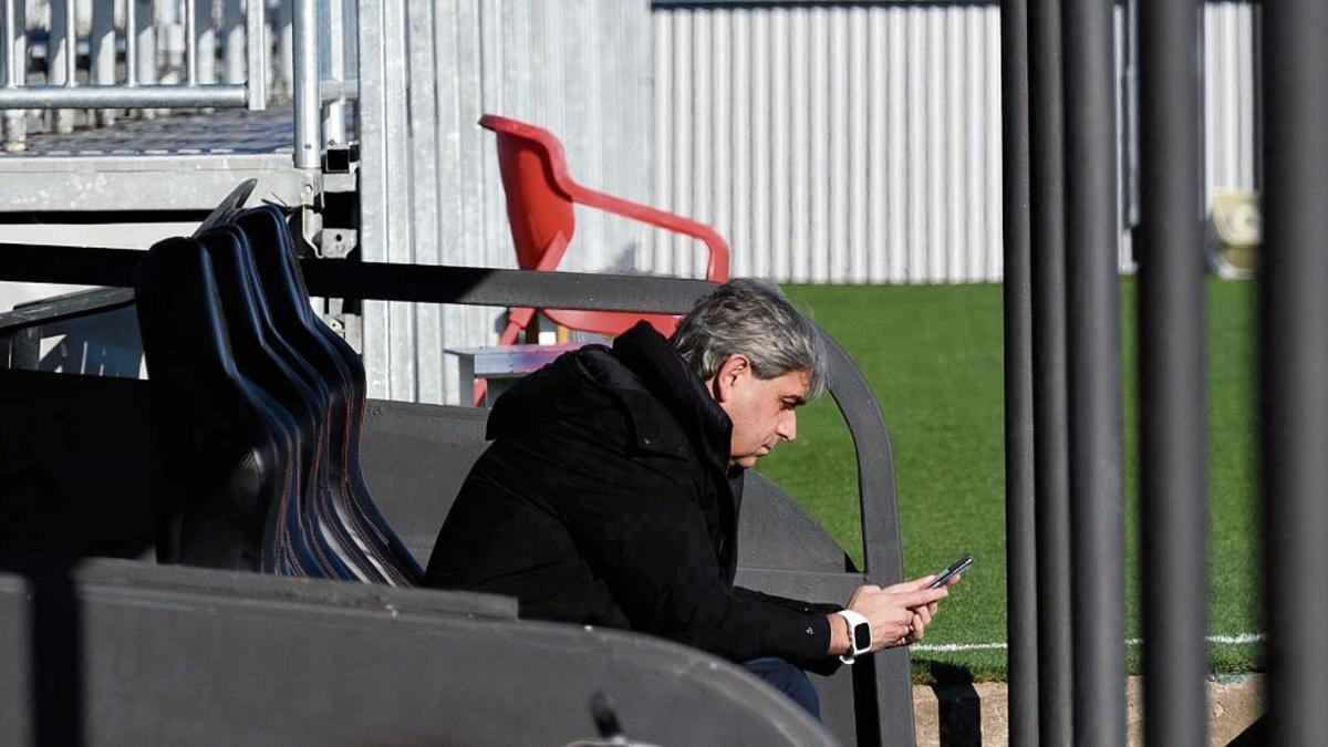 Txema Indias, el pasado martes en el Ibercaja Estadio.