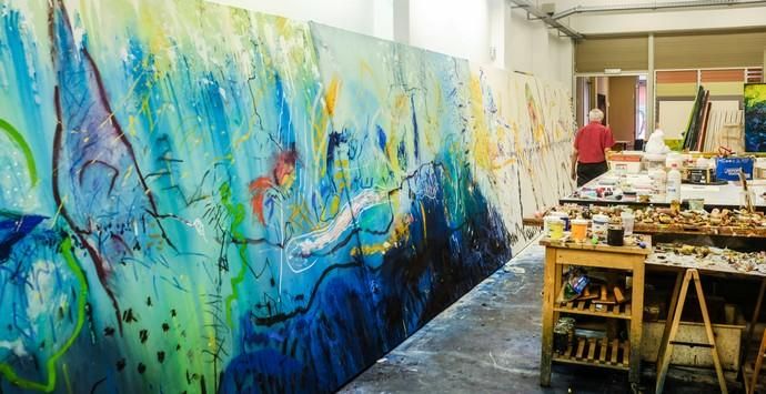 Las Palmas de Gran Canaria. El pintor Félix Juan Bordes en su estudio.  | 25/09/2019 | Fotógrafo: José Carlos Guerra