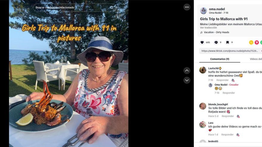 &quot;Wie sympathisch kann man denn bitte sein?&quot;: 91-jährige Oma begeistert Tausende mit Videos von ihrem Mallorca-Urlaub