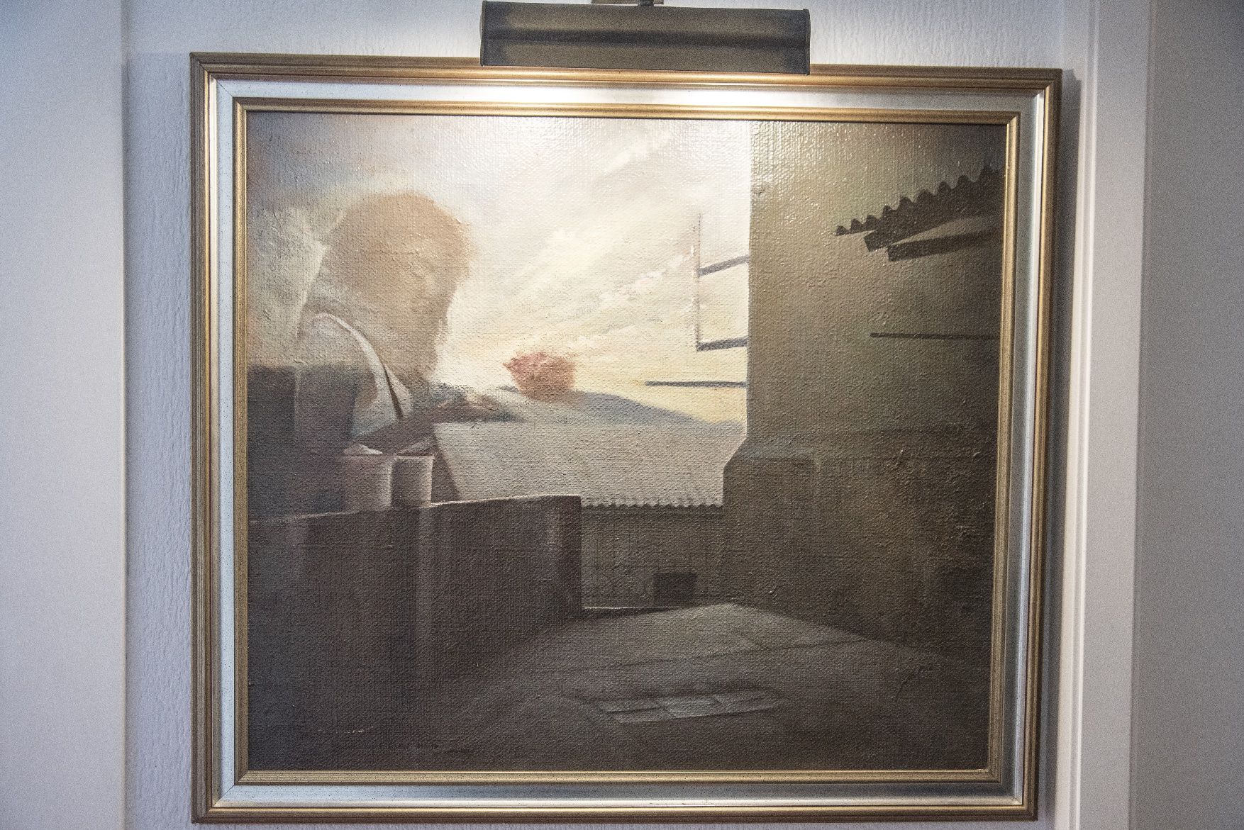 PRIMERA ÈPOCA: Una de les obres que, explica Fornells, s’englobaria en la primera etapa d’Antoni Ferrer: el terrat del seu estudi. És del 1987 quan l’artista manresà estava a la trentena.