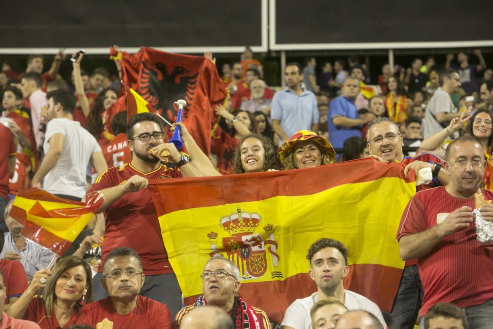 Miles de aficionados no han querido perderse el partido de la Roja