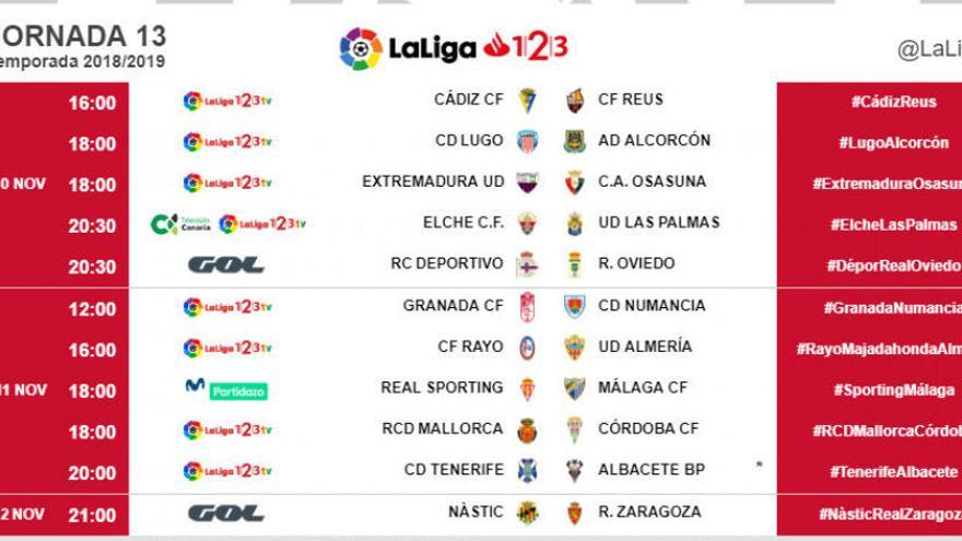 El Elche-Las Palmas se jugará el sábado, 10 de noviembre, en el Martínez Valero