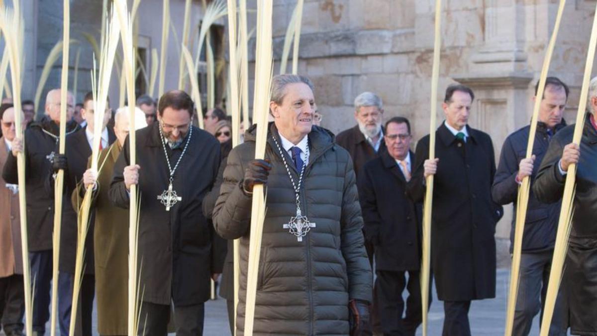 Procesión del Domingo de Ramos hasta la Catedral, años atrás.  | J. L. F.