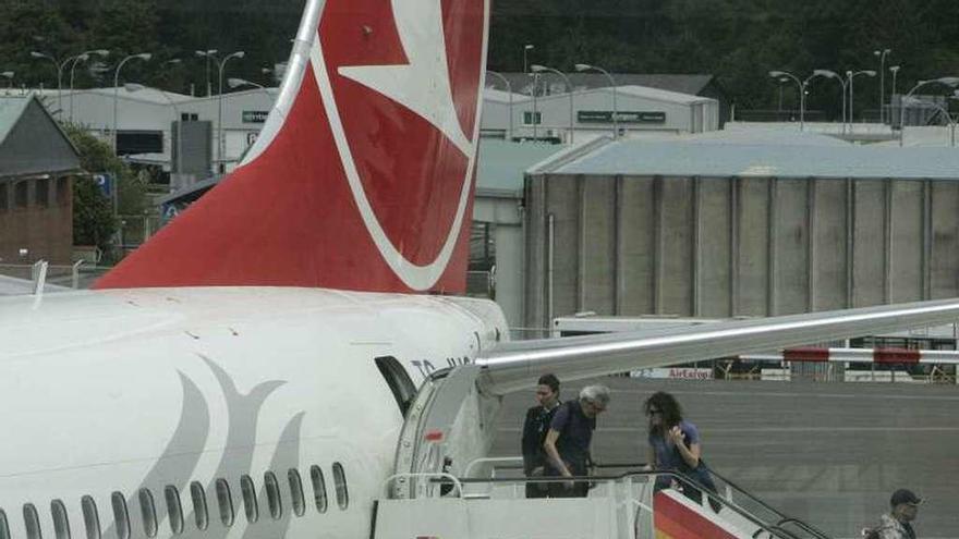 Primer vuelo de Turkish en Santiago, en 2013.