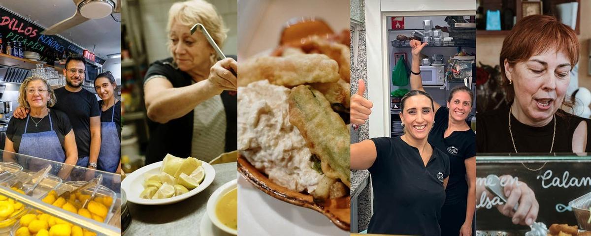 Montaje con imágenes tomadas en los cinco bares de Pere Garau participantes en el concurso.