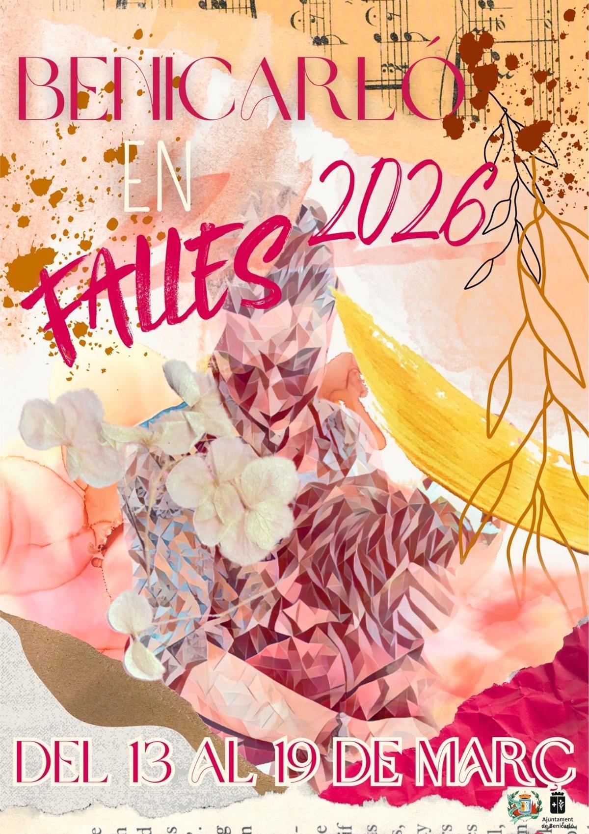 Cartel anunciador de las Fallas 2026 en Benicarló.