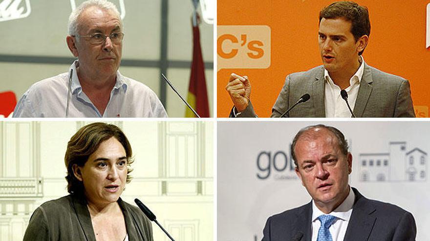 Cayo Lara, Albert Rivera, Ada Colau y José Antonio Monago.