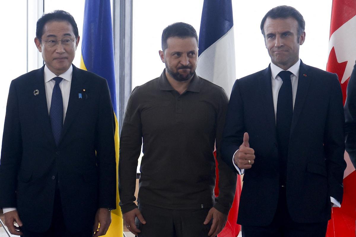 Zelenskiy en  la cumbre de líderes del Grupo de los Siete (G-7) en Hiroshima