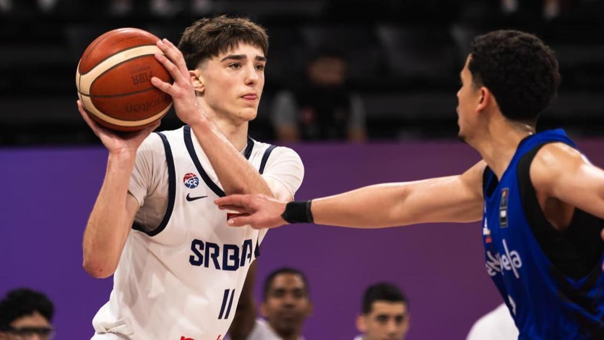 Matija Lukic, en el choque de Serbia U17 ante Venezuela.