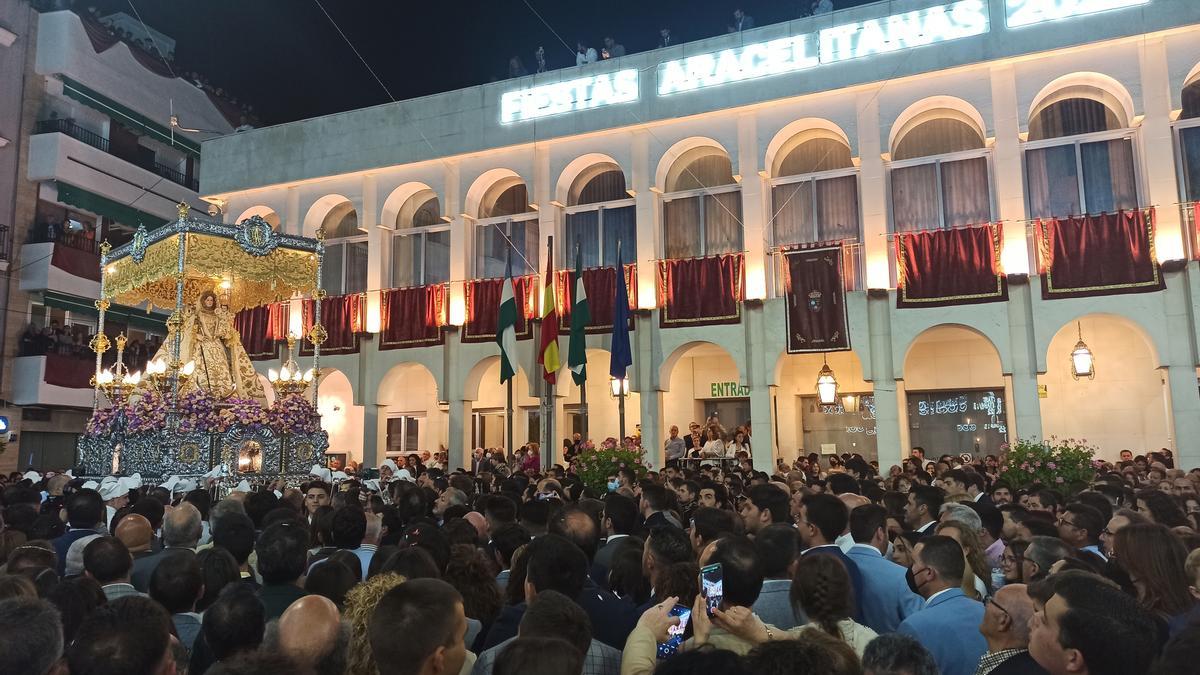 Un momento de la procesión de la Virgen de Araceli del año 2022.