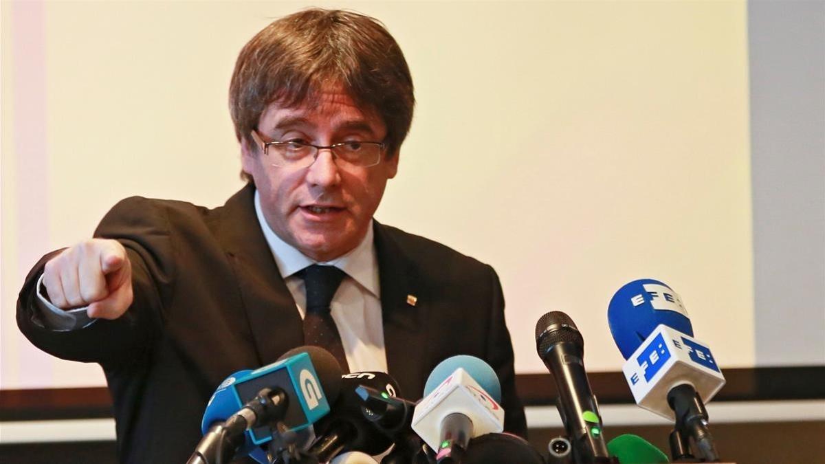 El 'president' cesado, Carles Puigdemont, en Bruselas.