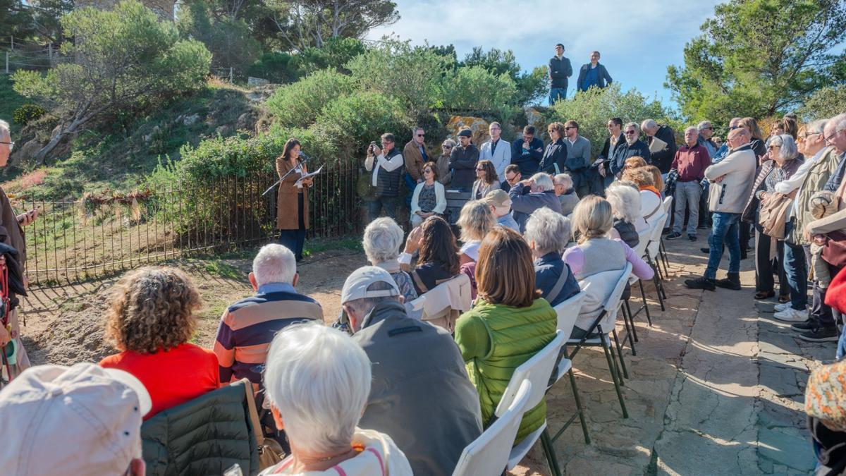 Un moment de l'acte d'inauguració del Mirador Bonaventura Anson.