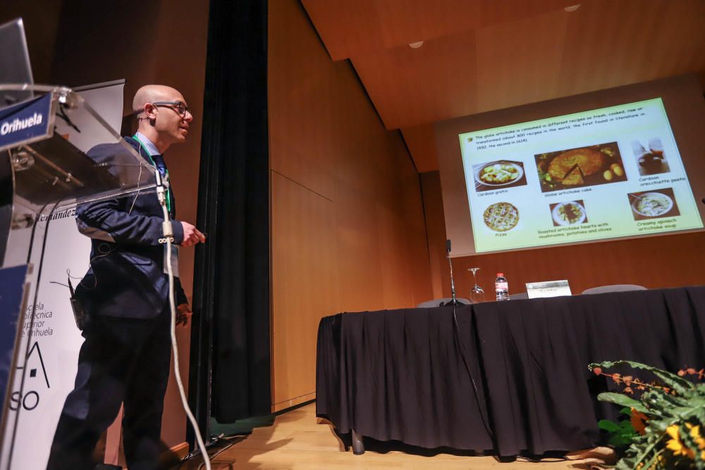 Orihuela acoge hasta el viernes el X Simposio Internacional de la Alcachofa con ponencias, stands y los mayores expertos en este cultivo estrella en la Vega Baja.