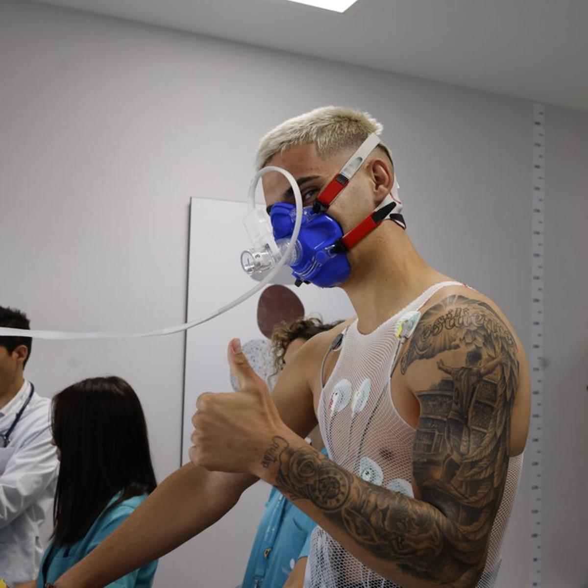 Chupe, este viernes en el reconocimiento médico.