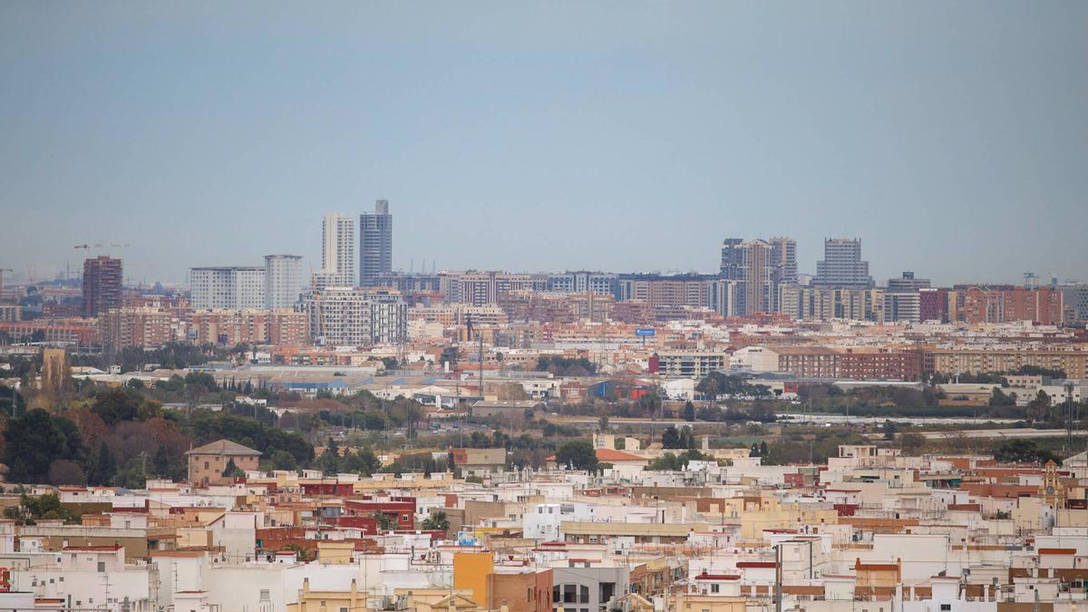 Vsta panorámica de la ciudad de Valencia.