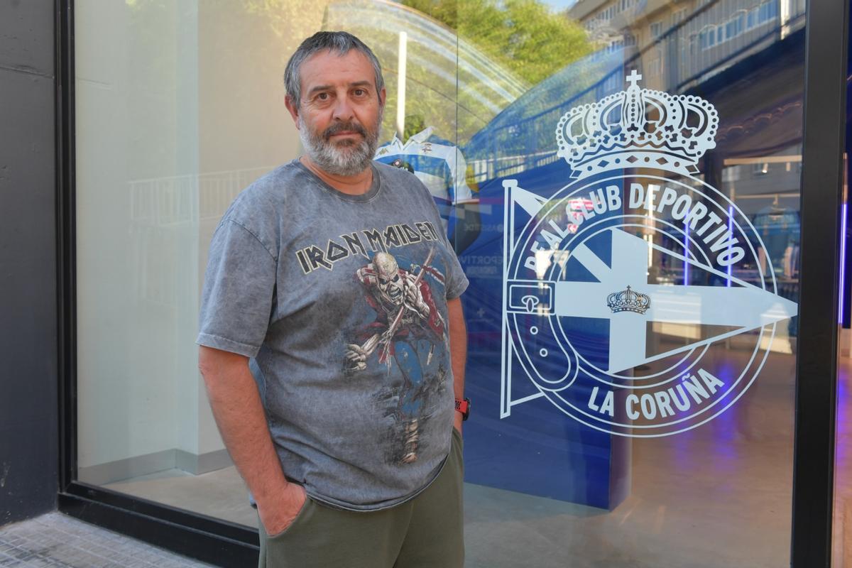 David Mejuto, socio del Dépor que no ha faltado a ningún partido en casa en las últimas cinco temporadas