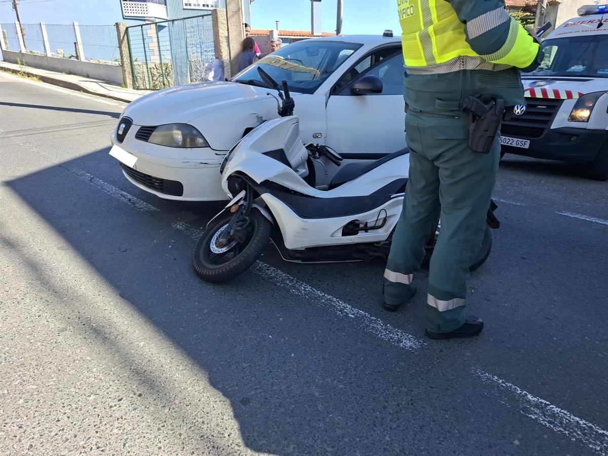 Imagen del accidente ocurrido en Cambados