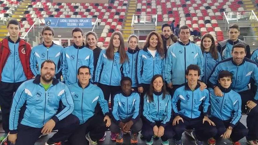 Equipo de la Gimnástica en el Campeonato Gallego. // FDV