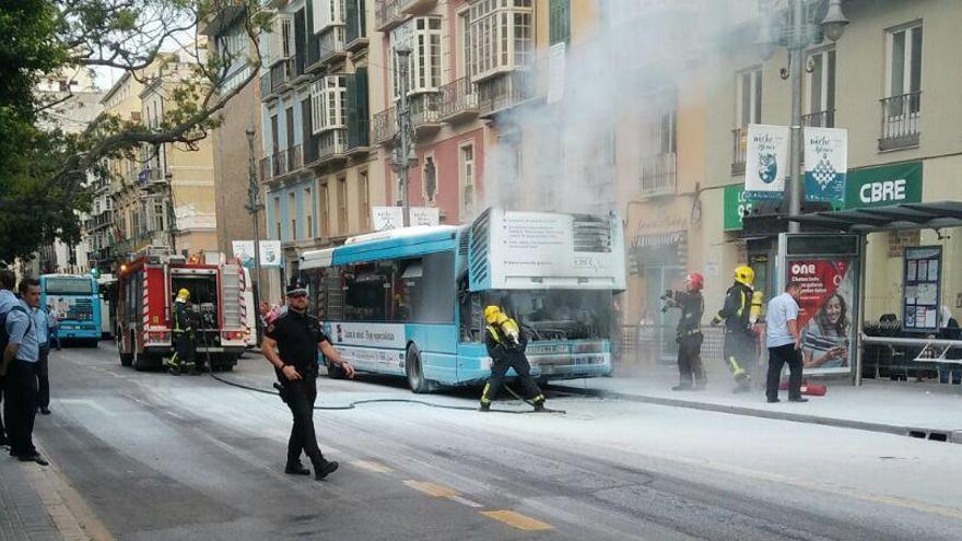 El autobús afectado.