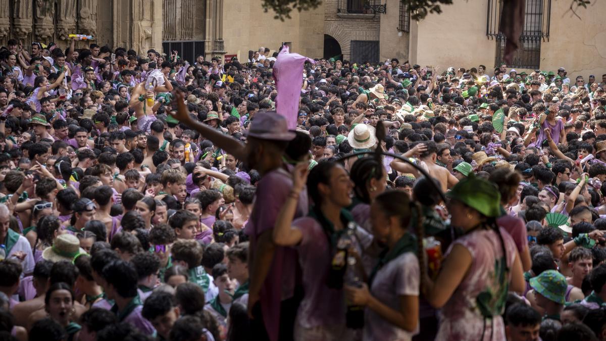 Huesca recoge más de 250 toneladas de residuos en los tres primeros días de San Lorenzo.