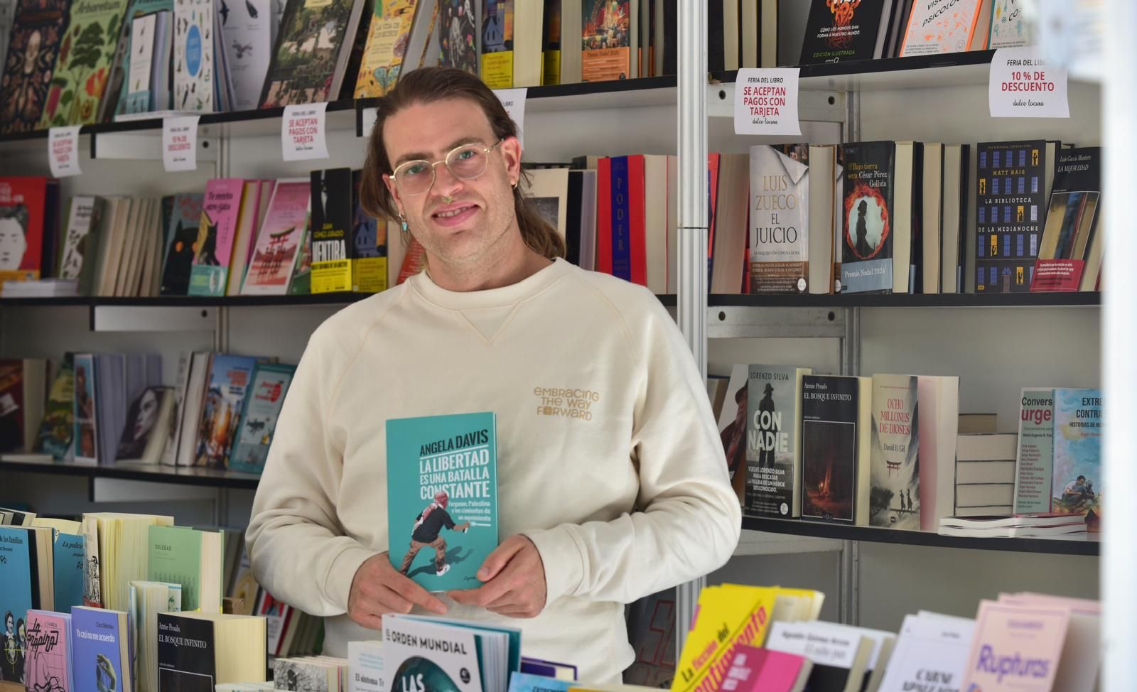Pepe Pereira, de Dulce Locura, en la Feria del Libro de Badajoz.