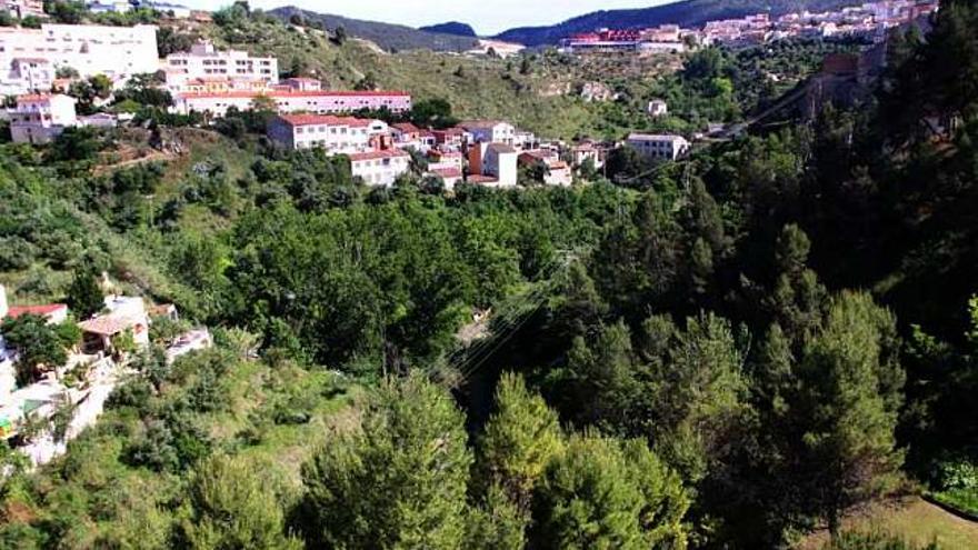 Imagen del barranco del Molinar a su paso por el Viaducto.