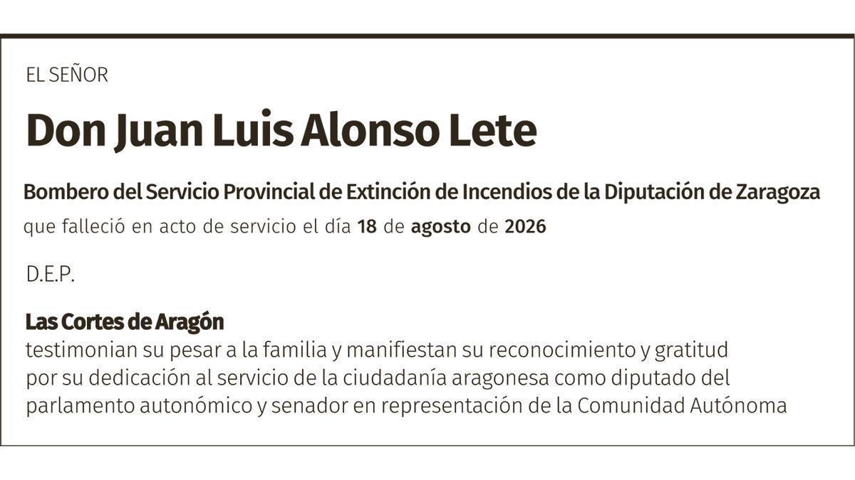 Don Juan Luis Alonso Lete