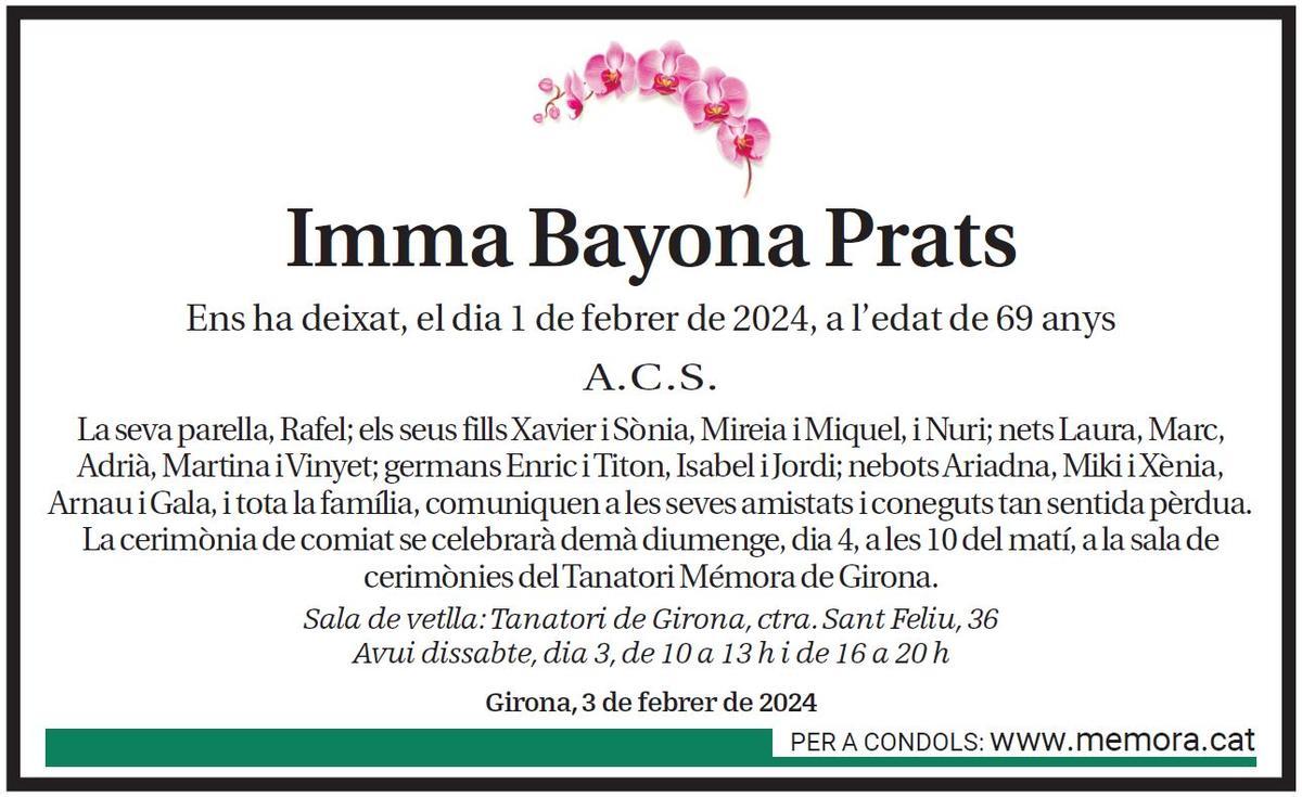 Imma Bayona Prats.