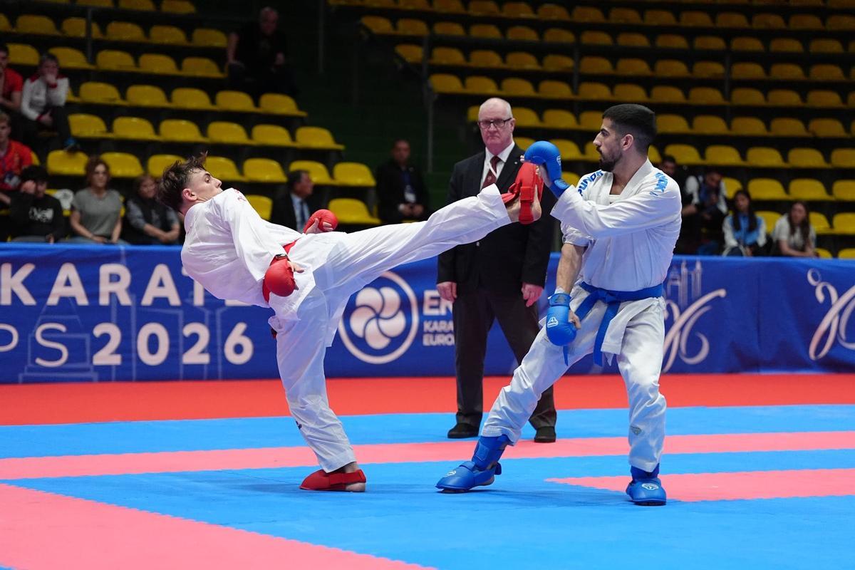 Unai Chica firmó una destacada actuación en kumite senior masculino -60 kg, finalizando en séptima posición continental.