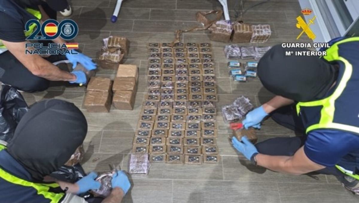 Significant Drug Trafficking Bust between the Canary Islands and Mainland: 25 Arrested and Over 7,500 Kilos of Hashish Seized