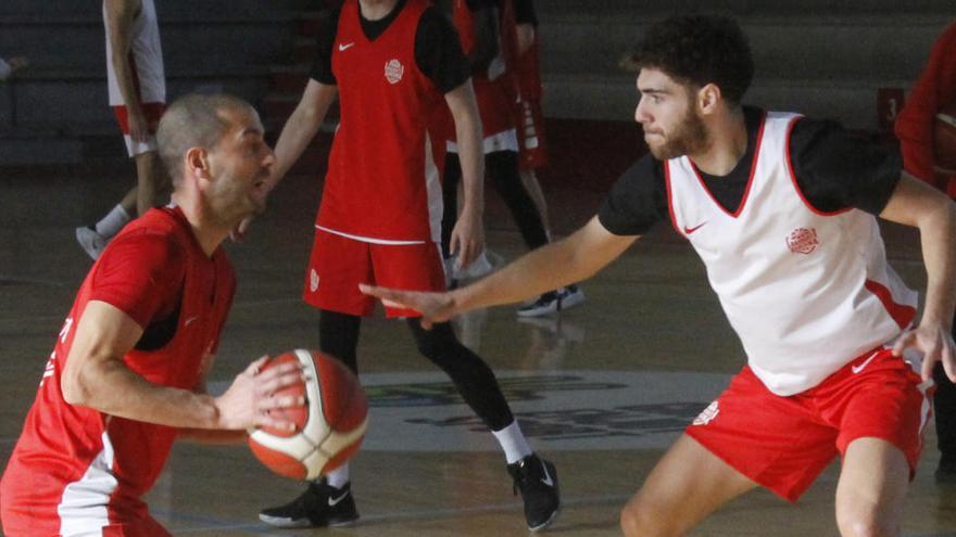 L&#039;equip es va entrenar ahir al pavelló de Palau sacosta.