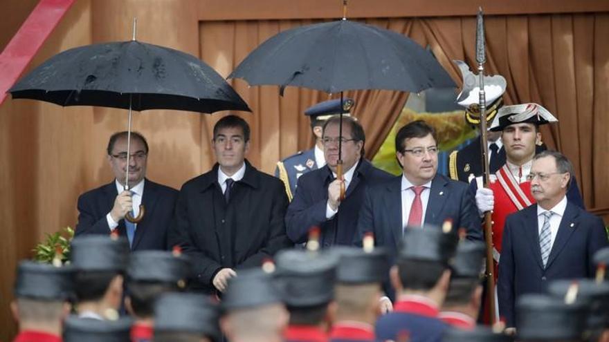 Clavijo en la celebración de la Fiesta Nacional en Madrid