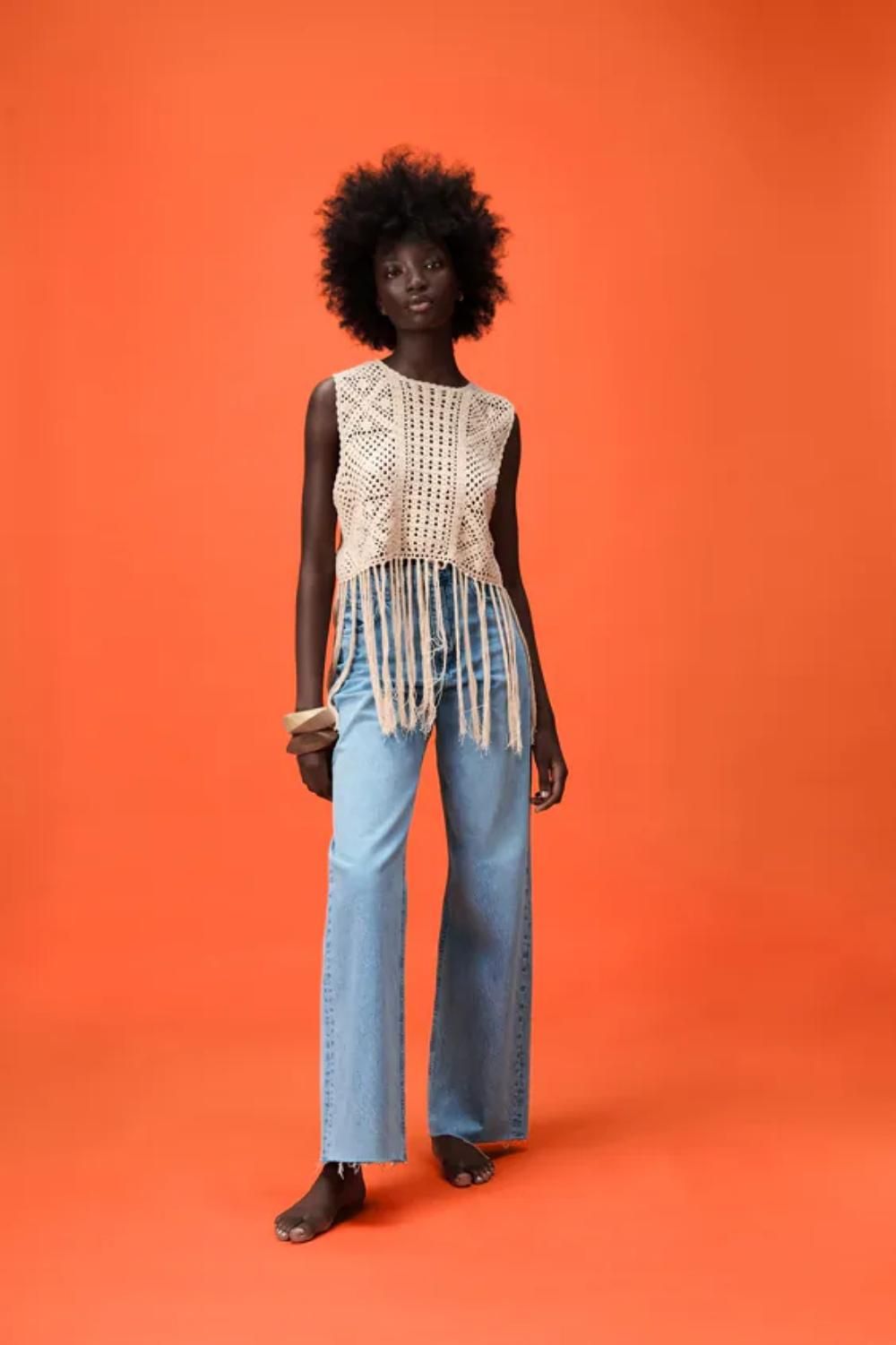 Top de crochet de Zara
