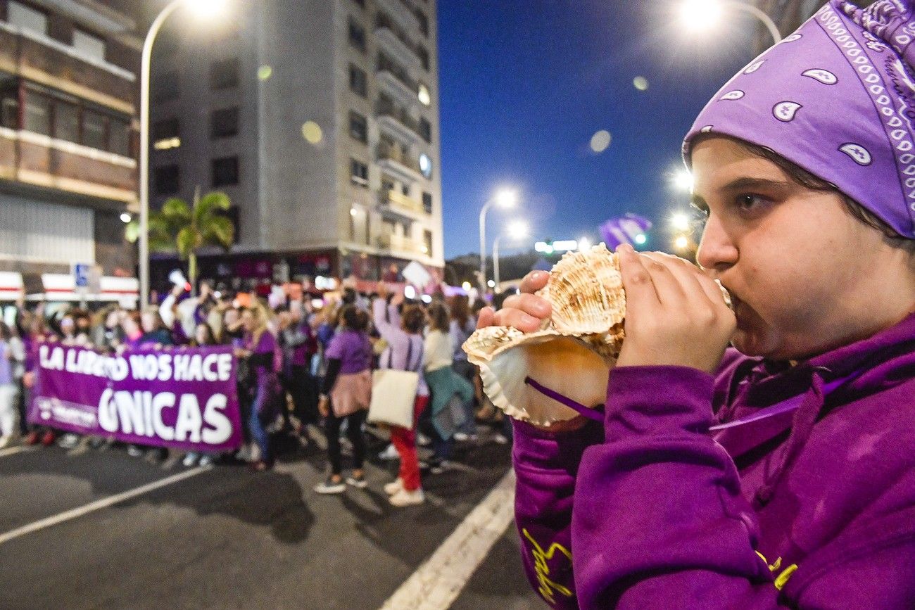 La manifestación del 8M en Las Palmas de Gran Canaria, en imágenes