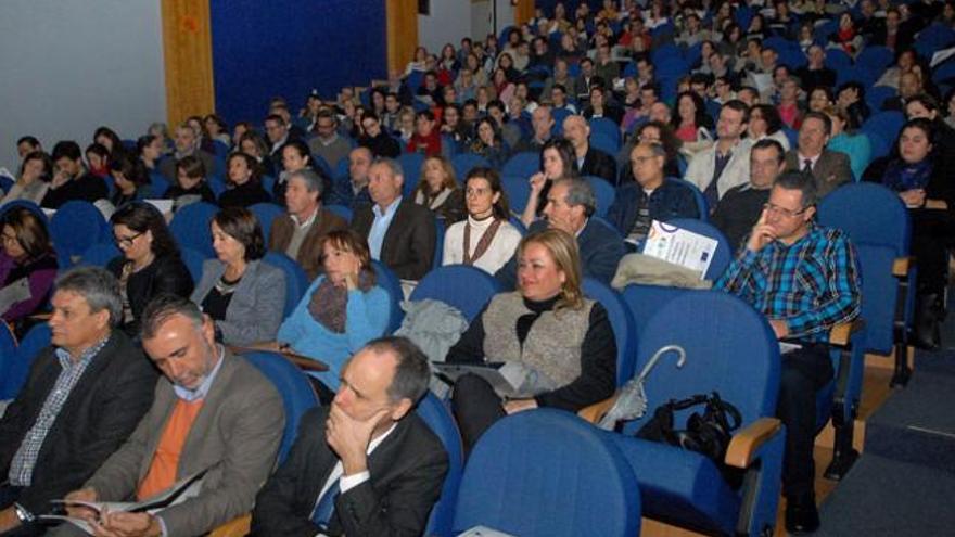 Público asistente a las jornadas ayer en el Centro Cívico de Carrizal, con la presencia de numerosos alcaldes. | santi blanco