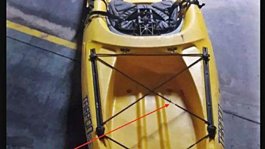 Roban un kayak  en el Club Náutico de El Molinar y lo ponen  a la venta en internet