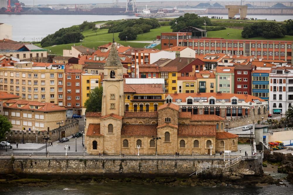 Gijón desde un dirigible